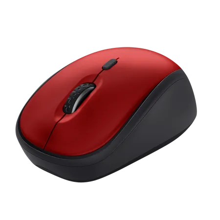 Мышь Trust YVI+ (24550) [беспроводная, светодиодная, 1600 DPI, красная]