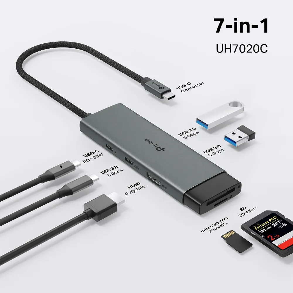 Концентратор USB TP-Link UH7020C