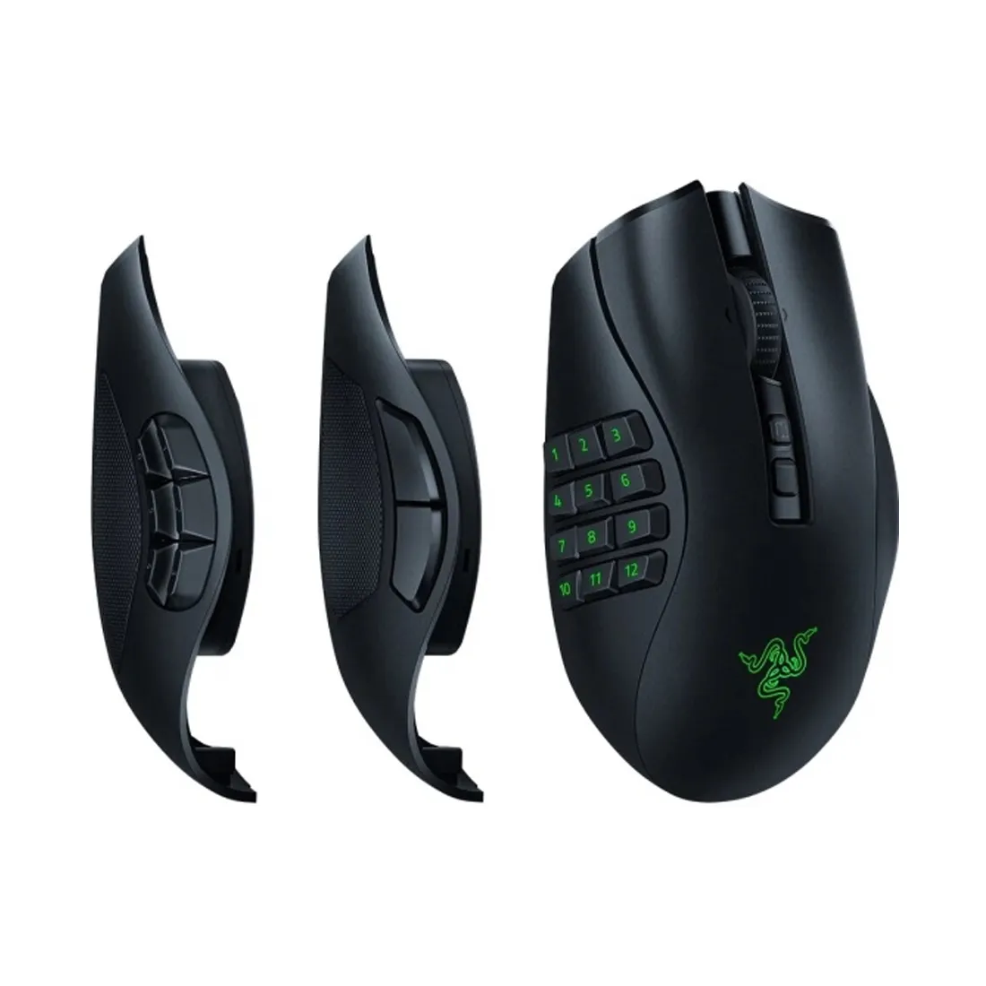 Мышь Razer Naga V2 Pro (RZ01-04400100-R3G1) [проводная + беспроводная, светодиодная, 16000 DPI, подсветка, черная]