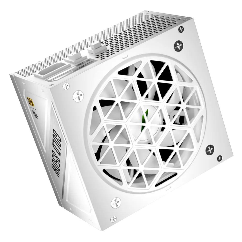 Блок питания 1stPlayer NGDP 850W White Gold (HA-850BA4 WHITE) [850 Вт, 80 PLUS Gold, 8x SATA, 1 x 16 pin (12VHPWR), 3 x 6+2 pin PCIe, 2x 4+4 pin CPU, ATX]