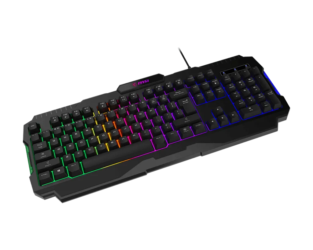 Клавиатура MSI FORGE GK100 RU [мембранная, проводная, RGB подсветка, черная]