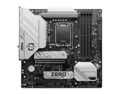 Материнская плата MSI B760M PROJECT ZERO [LGA 1700, Intel B760, 4xDDR 5, 2xM.2, 2xPCI-E x16, Micro-ATX]