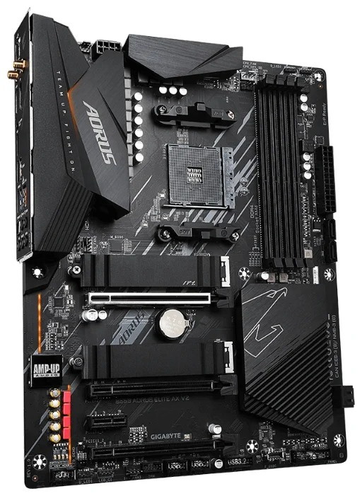 Материнская плата Gigabyte B550 AORUS ELITE AX V2, AM4/ 4x DDR4/ 4x SATA3/ 2x M.2/ Wi-Fi/ Bluetooth/ ATX