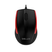 Мышь Delux M232BU [проводная, светодиодная, 1000 DPI, черная]