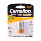 Аккумулятор, CAMELION, NH-AAА1100BP2, Rechargeable Ni-MH, AAA, 1.2V, 1100 mAh, 2 шт., Блистер