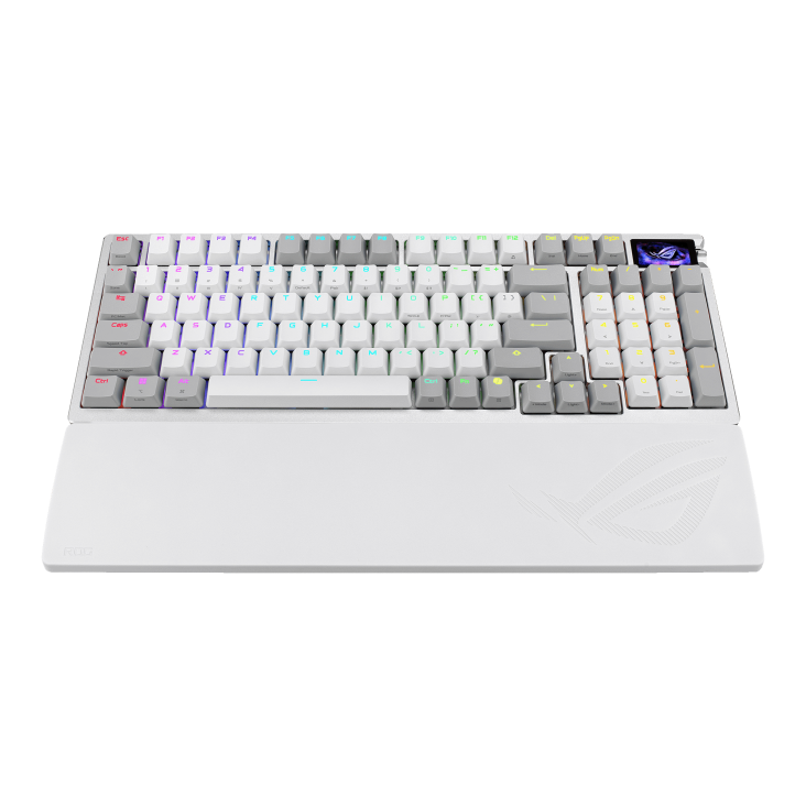 Клавиатура Asus M901 ROG AZOTH 96 HE (90MP040H-BKRA10) [Магнитная, беспроводная, клавиш - 96, подсветка, белая]