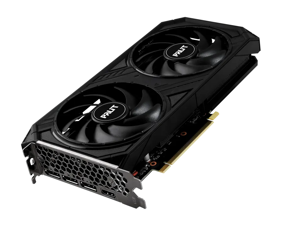 Видеокарта Palit GeForce RTX 4060 Ti DUAL 8G V1 (NE6406T019P1-1048D) [8 ГБ, GDDR6, 128 бит, HDMI, DisplayPort (3 шт)]