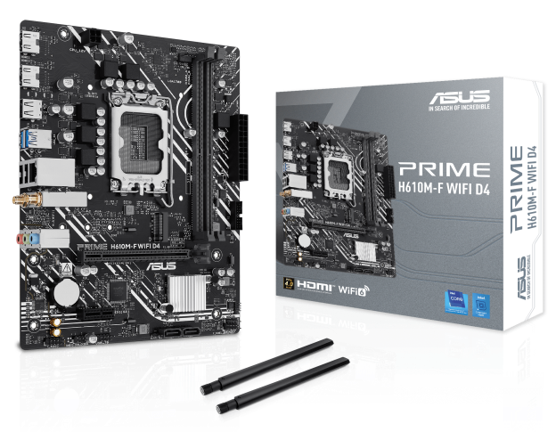 Материнская плата Asus PRIME H610M-F WIFI [LGA 1700, Intel H610, 2xDDR 5, 1xM.2, 1xPCI-E x16, Micro-ATX]