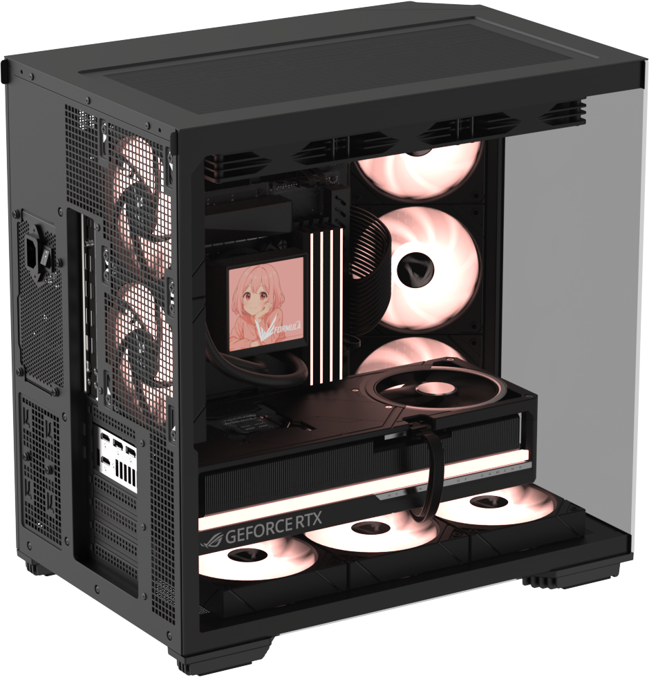 Корпус Formula V Crystal Z7 PA [Midi Tower, 5 x 120мм ARGB, черный]