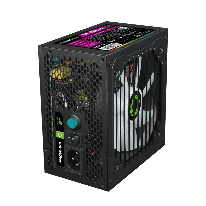 Блок питания GameMax VP-800-RGB Modular [800 Вт, 80 PLUS Bronze, 6x SATA, 2 x 6+2 pin PCIe, 1x 4+4 pin CPU, ATX]
