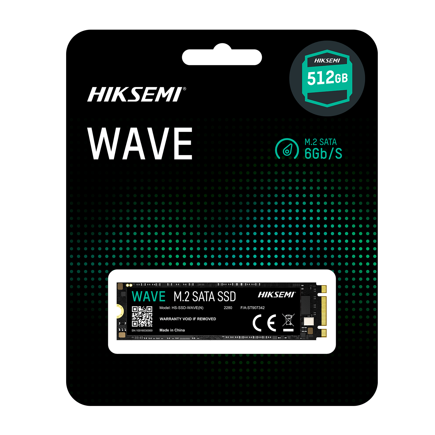 SSD-накопитель HikSemi HS-SSD-WAVE(N) 512G [512 ГБ, M.2, SATA III, 560/500 МБ/с, 3D V-NAND]