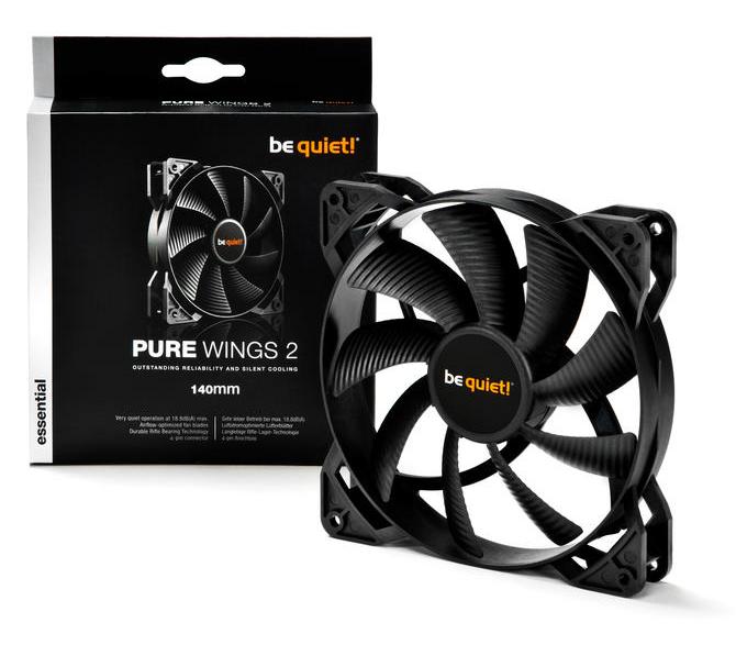 Вентилятор для корпуса Be quiet! Pure Wings 2 140mm [140 x 140 мм, 1000 об/мин, 51.4 CFM, 18.8 дБ]