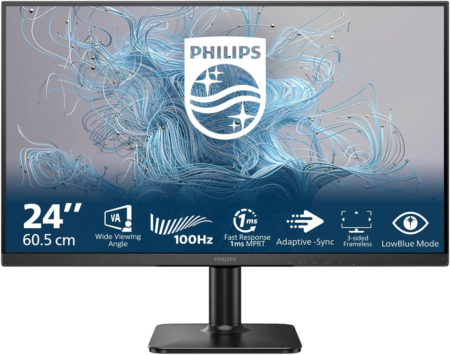Монитор Philips 24E2N1100LB/01 (24E2N1100LB/01/00) [23.8", VA, 1920x1080, 100 Гц, 4 мс, HDMI, VGA (D-Sub)]