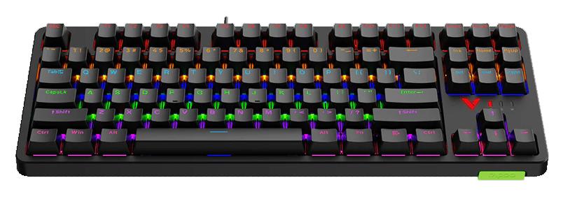 Клавиатура Rapoo V500PRO-87 [механическая, проводная + беспроводная, RGB подсветка, черная]