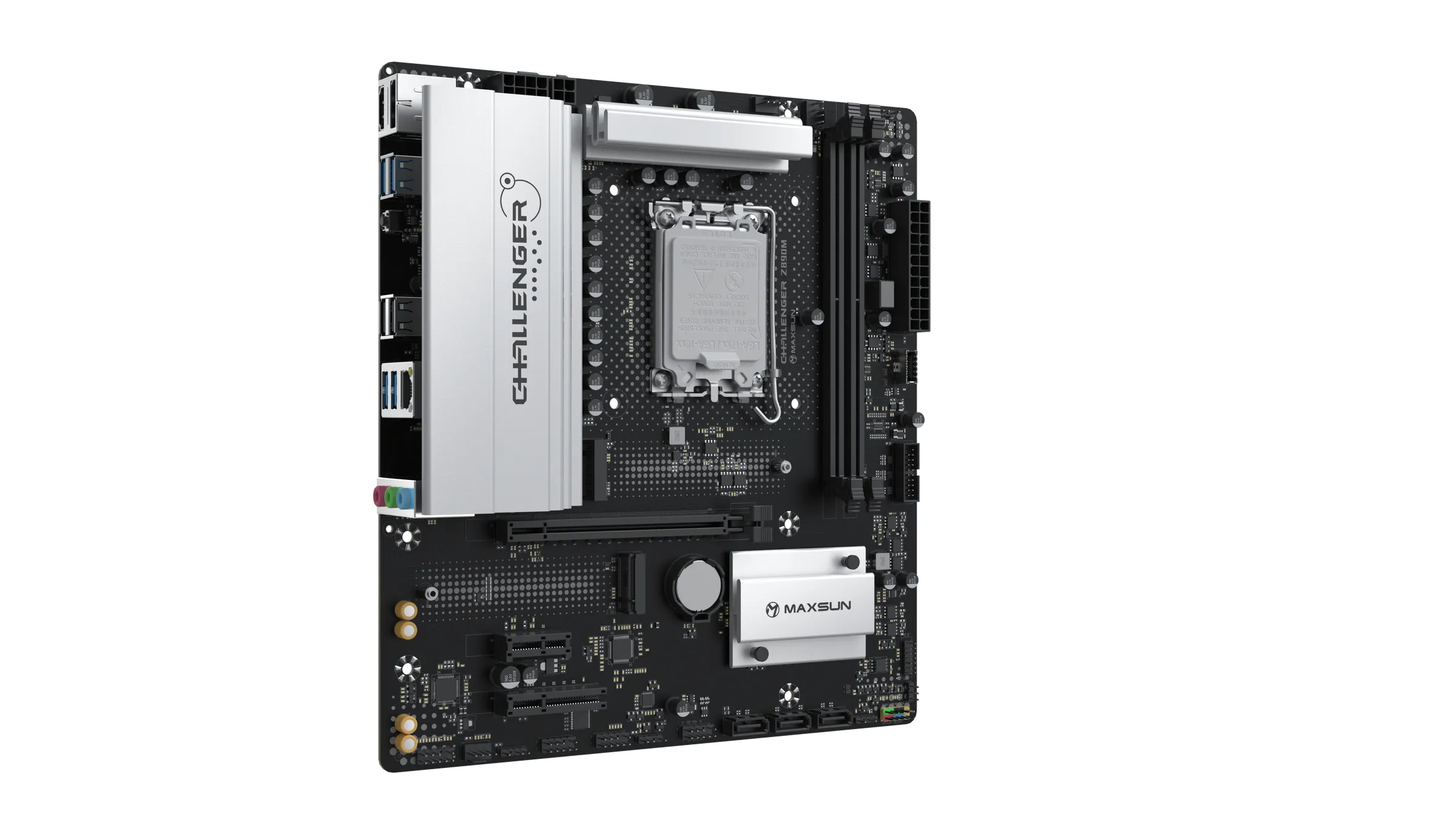 Материнская плата Maxsun Challenger Z890M (MS-Challenger Z890M) [LGA 1851, Intel Z890, 2xDDR 5, 2xM.2, 1xPCI-E x16, Micro-ATX]