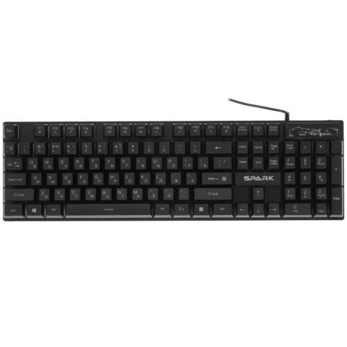 Клавиатура Defender Spark GK-300L black, (45300) [мембранная, проводная, клавиш - 104, подсветка]