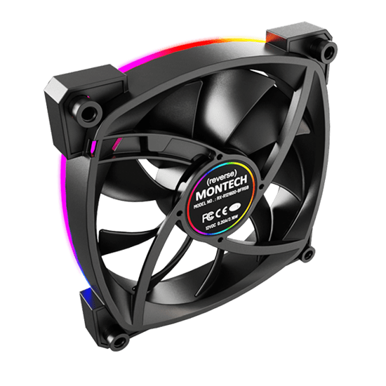 Вентилятор для корпуса Montech RX120 PWM Reverse [120 мм, 1600 об/мин, 59 CFM, 27 dBA, PWM]