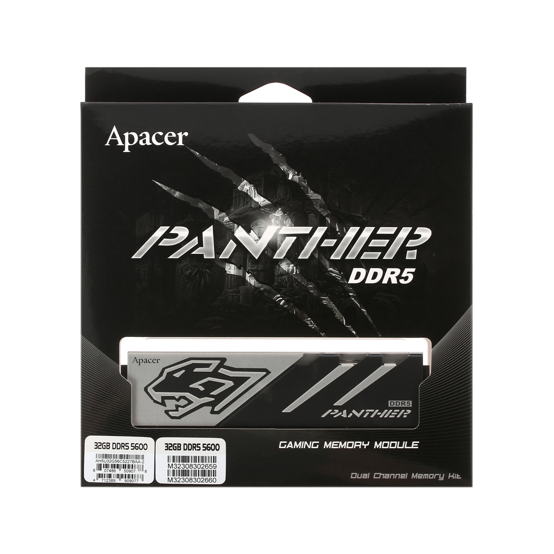 Комплект оперативной памяти Apacer Panther (AH5U32G56C5227BAA-2) [32 ГБ, DDR 5, 5600 МГц, 1.25 В, KIT]