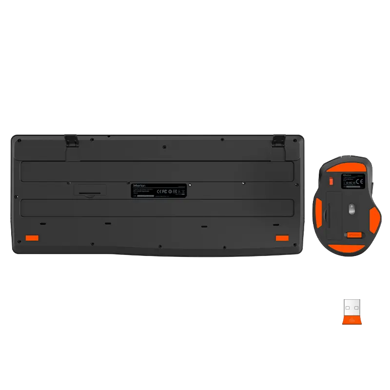 Клавиатура+мышь MeeTion C4130 (MT-C4130 Black) [мембранная, беспроводная, черная]