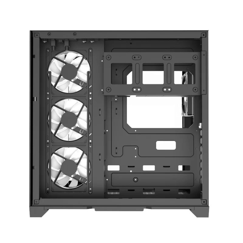 Корпус GameMax Hype-A BK Black [Midi Tower, ARGB 4 x 12см, черный]