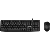 Клавиатура+мышь Canyon SET-1 (CNE-CSET1-RU) [мембранная, проводная, черная]