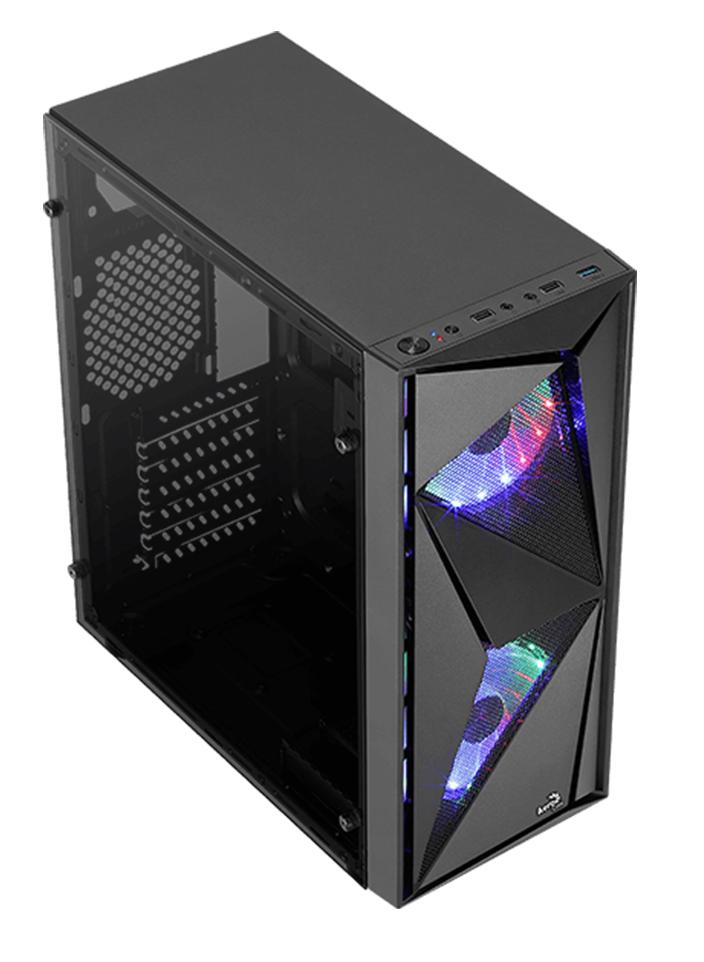 Компьютерный корпус Aerocool Glider Cosmo (Glider Cosmo-G-BK-v1), чёрный - купить в интернет-магазине Forcecom.kz Компьютерный корпус Aerocool Glider Cosmo (Glider Cosmo-G-BK-v1), чёрный