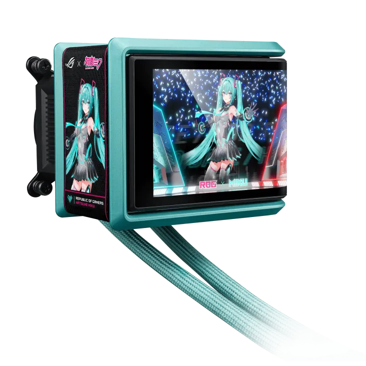 Система охлаждения Asus ROG RYUO IV 360 ARGB Hatsune Miku Edition [120 x 120 мм, 2650 об/мин, 39,6 дБ, 4 pin]