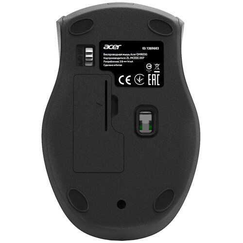 Мышь Acer OMR030 (ZL.MCEEE.007) [беспроводная, светодиодная, 1600 DPI, черная]