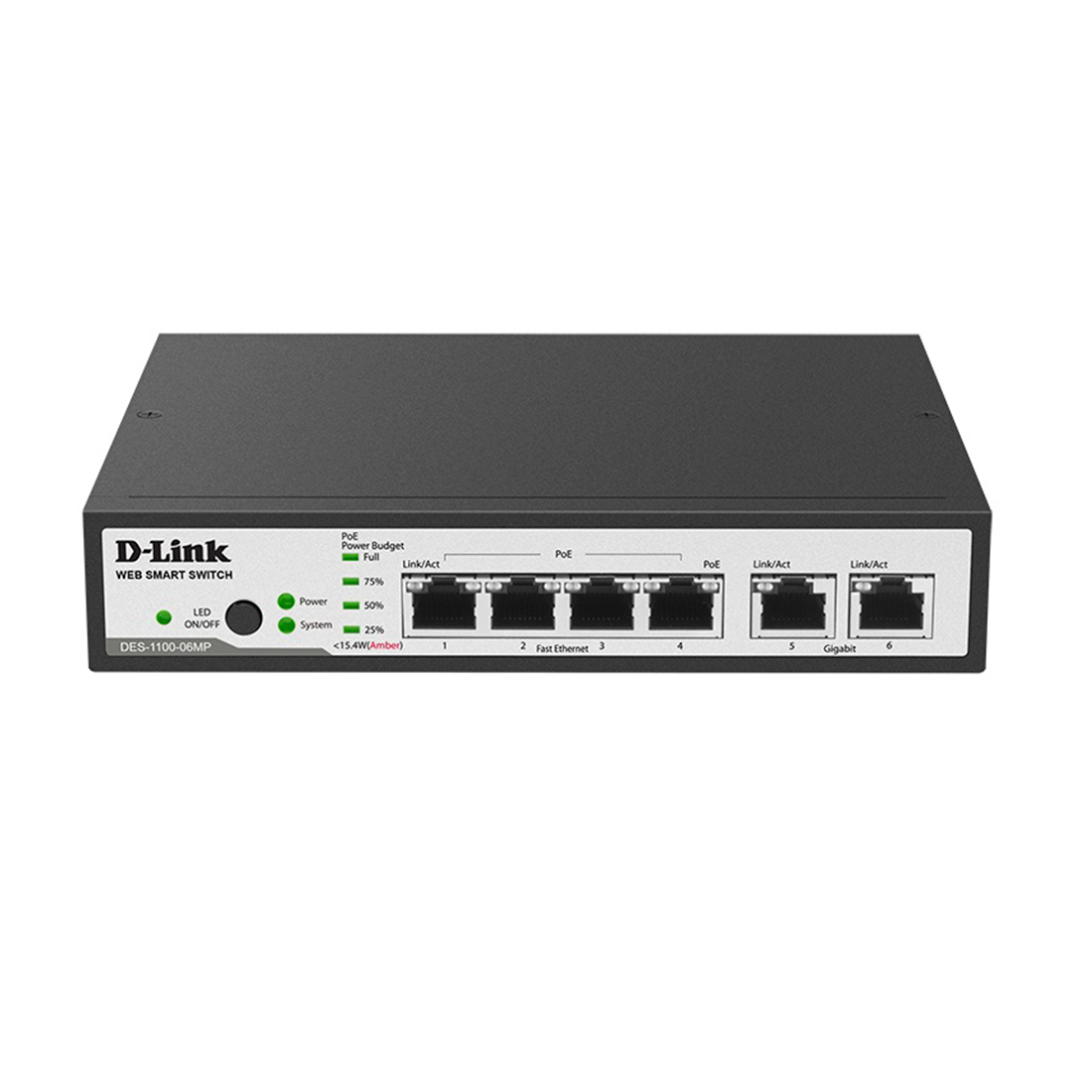 Коммутатор D-Link DES-1100-06MP/A1A - купить в интернет-магазине Forcecom.kz Коммутатор D-Link DES-1100-06MP/A1A
