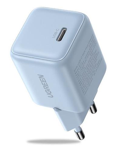 Зарядное устройство Ugreen X512 на 1xUSB C, 20W, QC4.0/PD3.0, Gan X, голубой, 55555