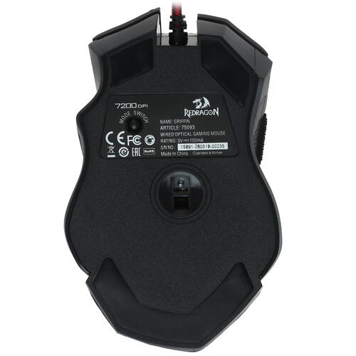 Мышь Redragon Griffin, (75093) [проводная, светодиодная, 7200 DPI, 1000 Гц, подсветка]