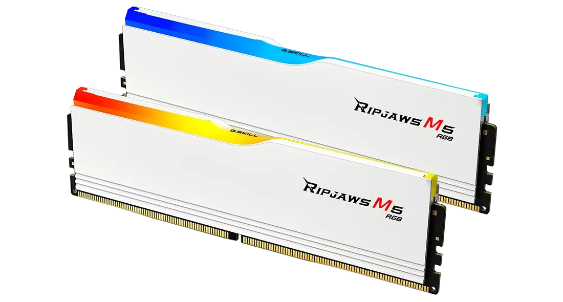 Комплект оперативной памяти G.Skill RipJaws M5 RGB (F5-5200J4040A24GX2-RM5RW) [48 ГБ, DDR 5, 5200 МГц, 1.1 В, подсветка, KIT]