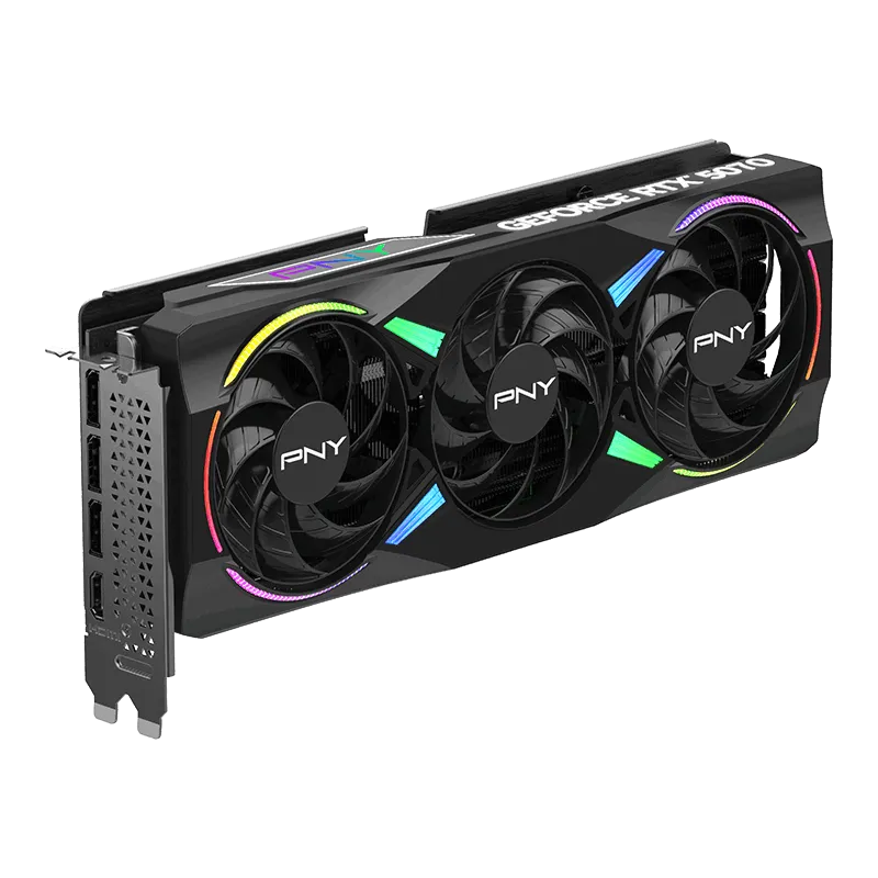 Видеокарта PNY GeForce RTX 5070 ARGB EPIC-X RGB Overclocked Triple Fan GPU (VCG507012TFXXPB1-O) [12 ГБ, GDDR7, 192 бит, HDMI, DisplayPort (3 шт)]