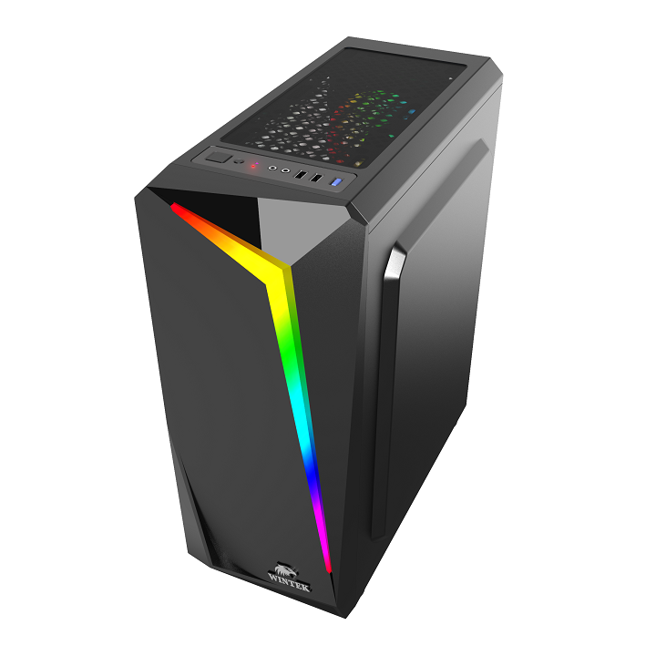 Корпус Wintek Crystal D533-B TG [Midi Tower, 1 x 120 мм, Черный]