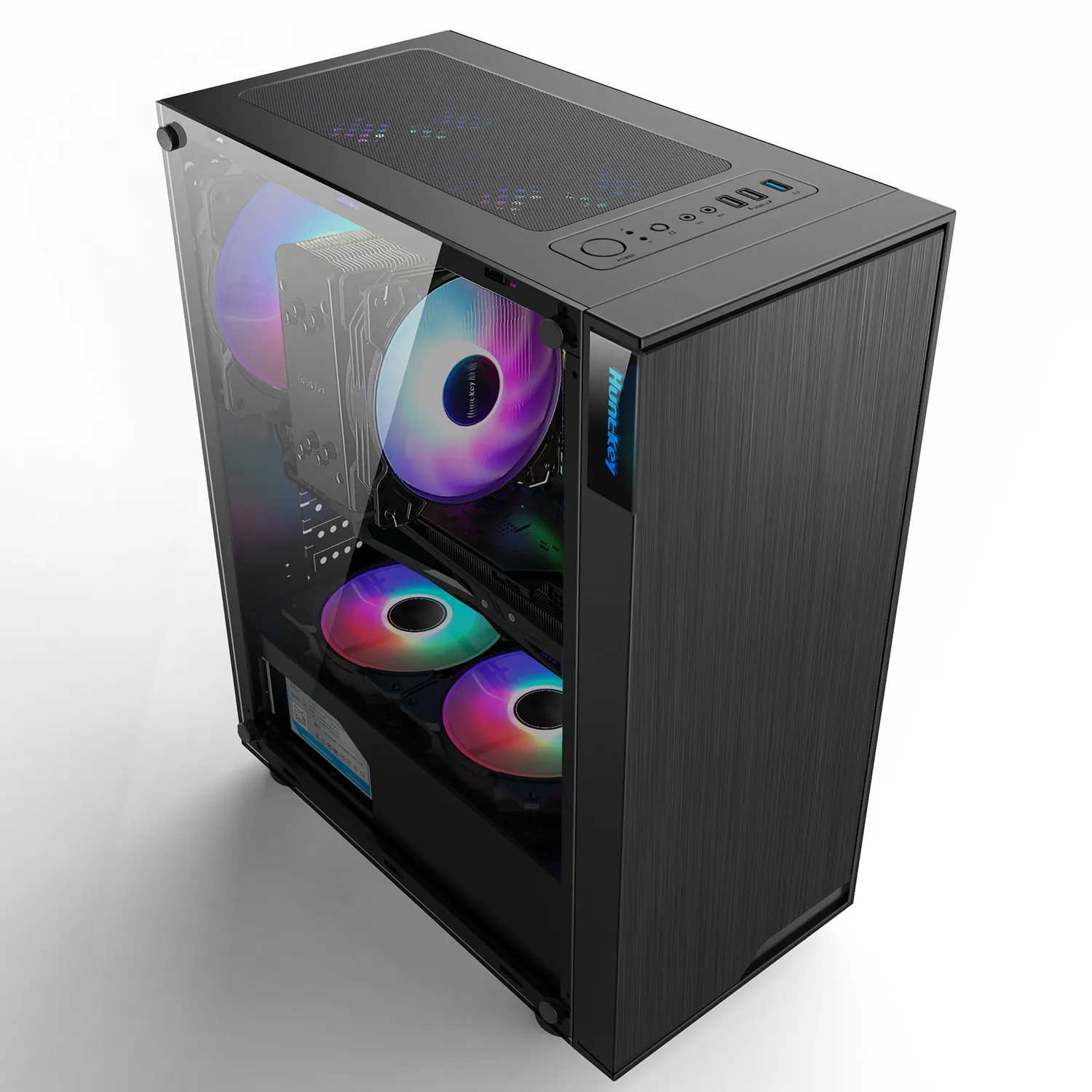 Корпус HuntKey GS400C [Midi Tower, без вентиляторов, черный]