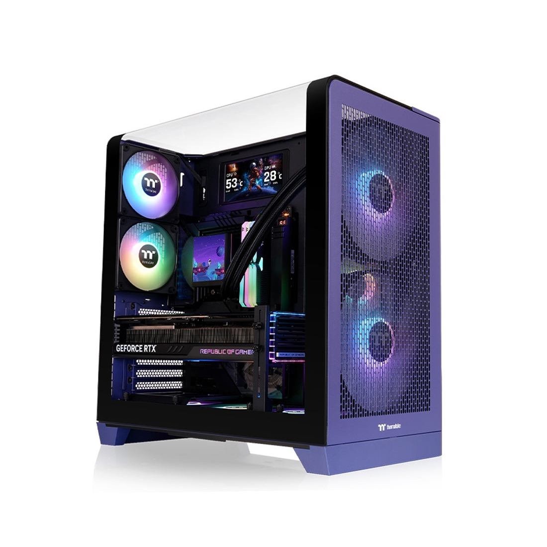 Корпус Thermaltake View 390 Air Future Dusk (CA-11F-00MNWN-00) [Midi Tower, 2 x 120 мм, фиолетовый]