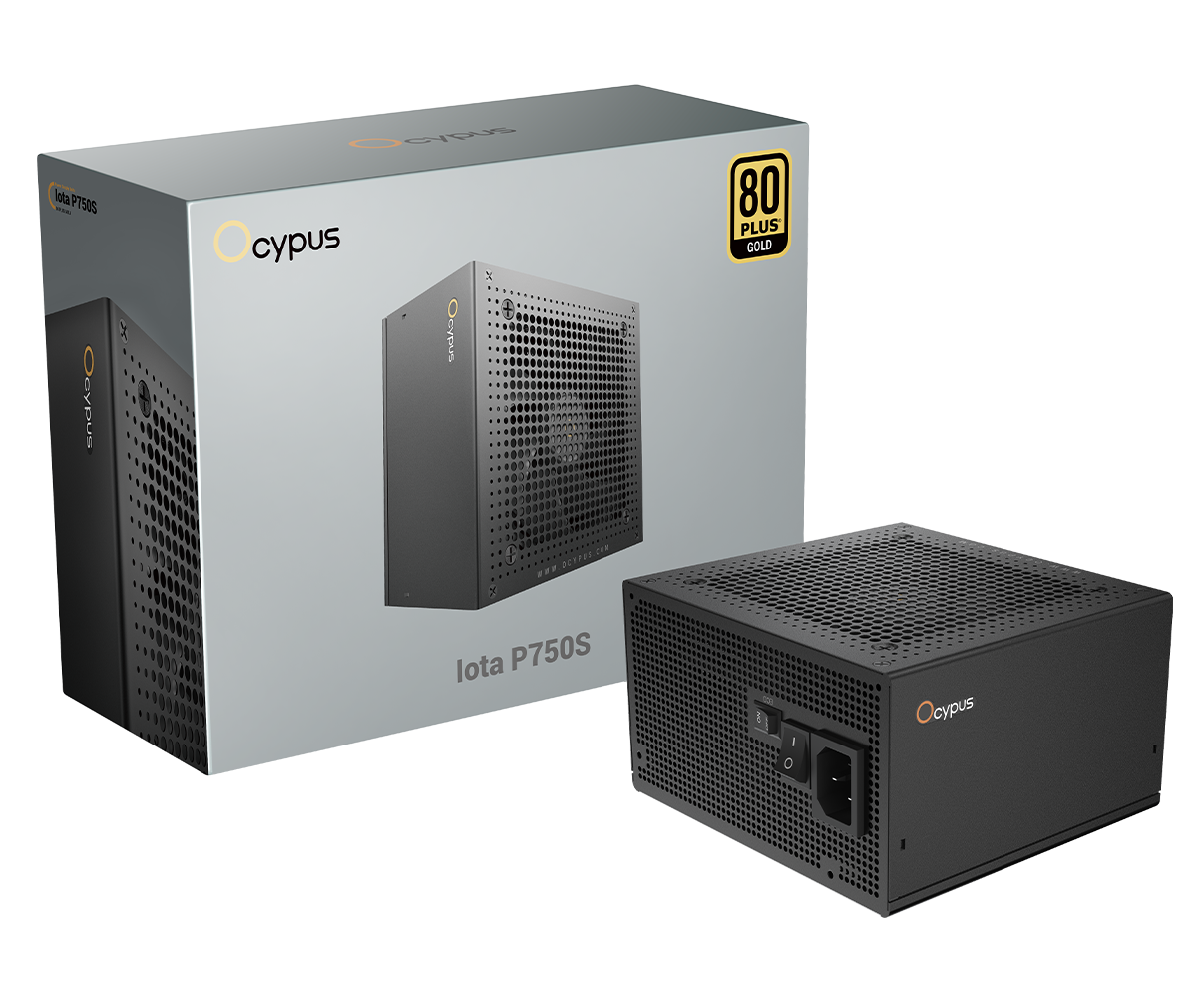 Блок питания Ocypus Iota P750S 750W (Iota-P750S-GFFBK025X-E) [750 Вт, 80 PLUS Gold, 8x SATA, 1 x 16 pin (12VHPWR), 3 x 6+2 pin PCIe, 2x 4+4 pin CPU, ATX]