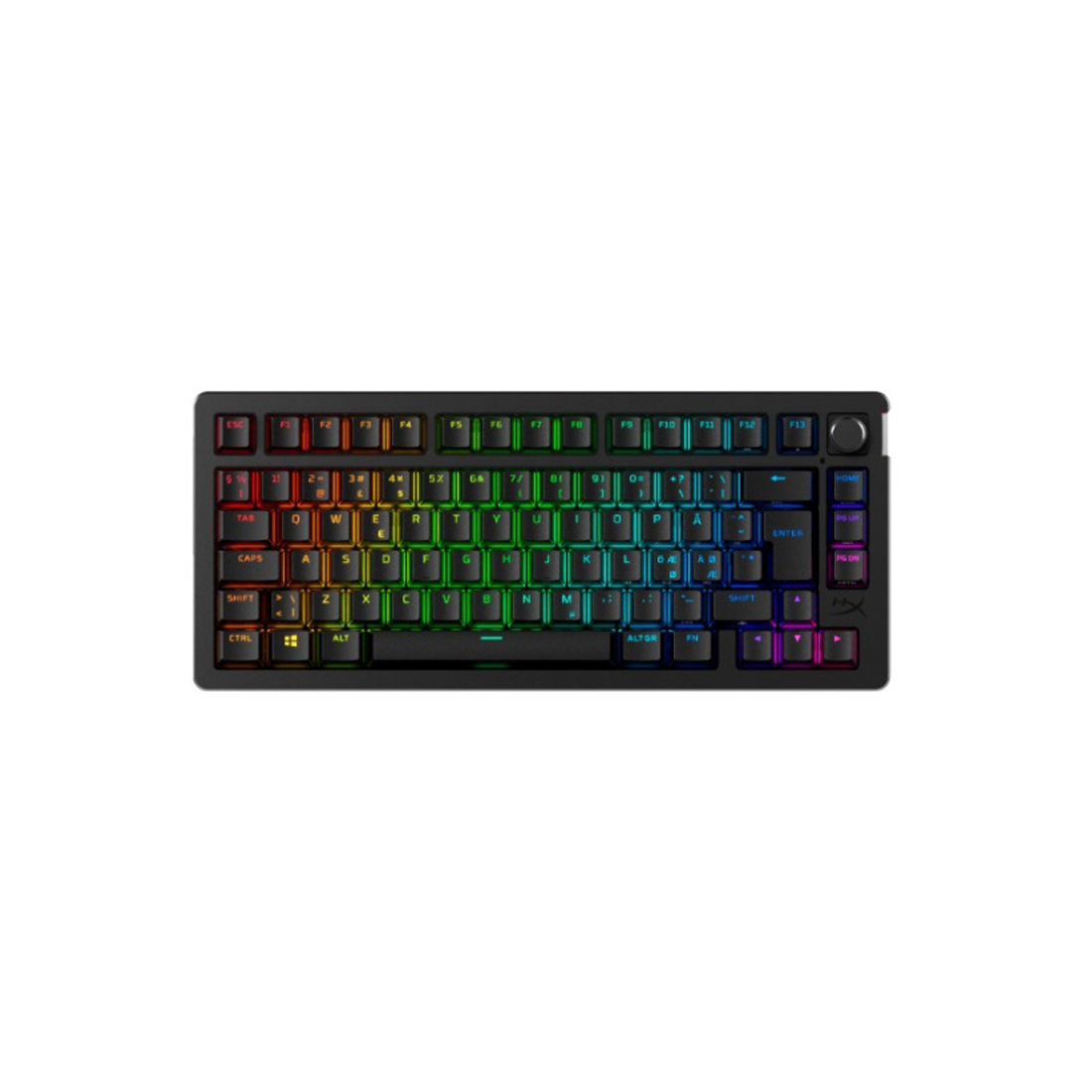 Клавиатура HyperX Alloy Rise 75 (91Y91AA#ACB) [механическая, проводная + беспроводная, RGB подсветка, HyperX Linear Switch, черная]