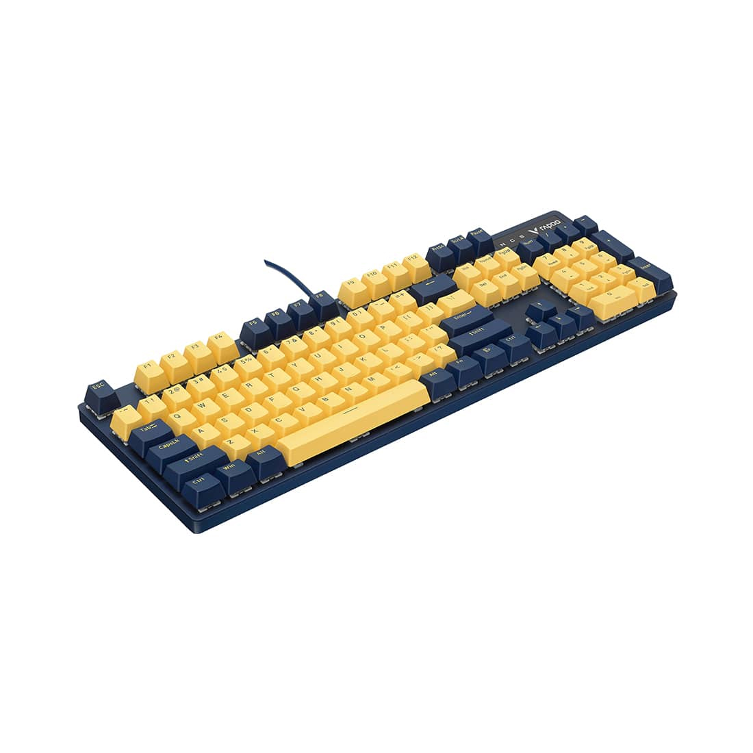 Клавиатура Rapoo V500PRO TM Yellow Blue [Механическая, проводная, клавиш - 104, подсветка, Желтый]
