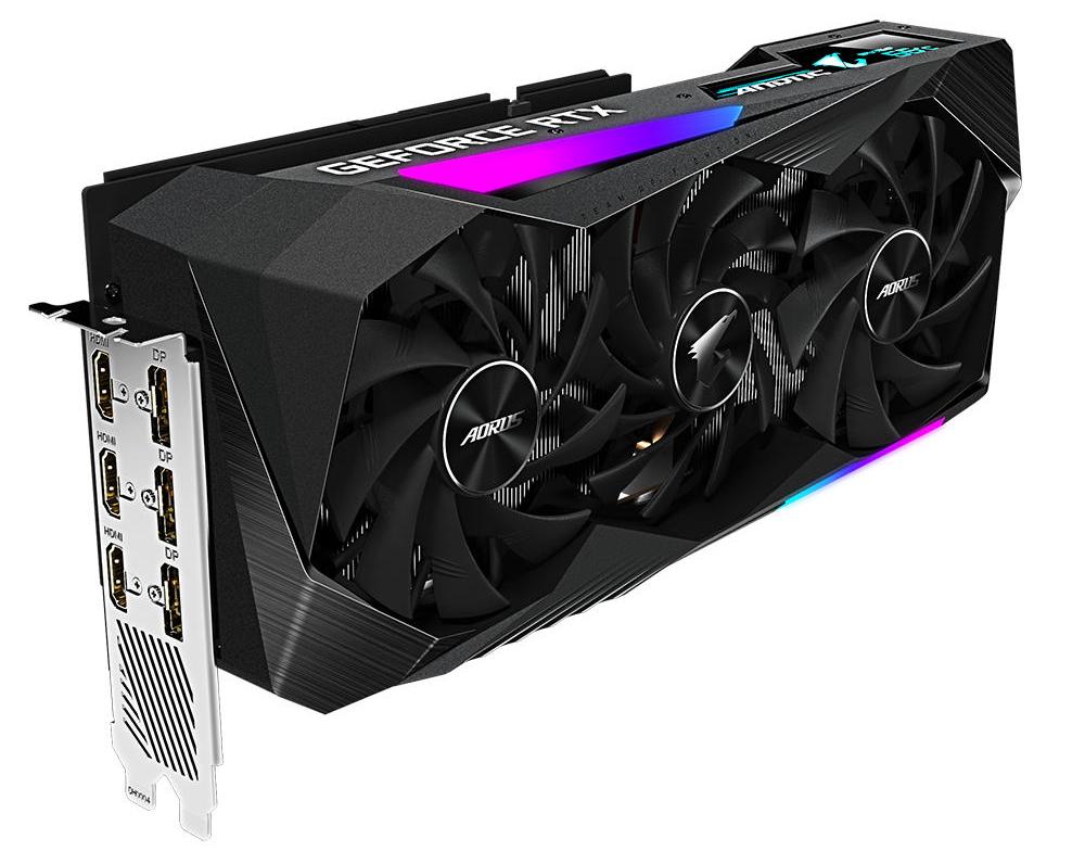 Видеокарта Gigabyte AORUS GeForce RTX 3070 MASTER (GV-N3070AORUS M-8GD) [8 ГБ, GDDR6, 256 бит