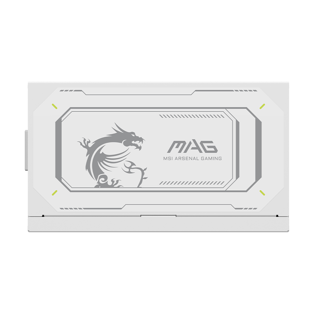 Блок питания MSI MAG A1000GL PCIE5 WHITE [1000 Вт, 80 PLUS Gold, 12x SATA, 1 x 16 pin (12VHPWR), 4 x 6+2 pin PCIe, 2x 4+4 pin CPU, ATX]