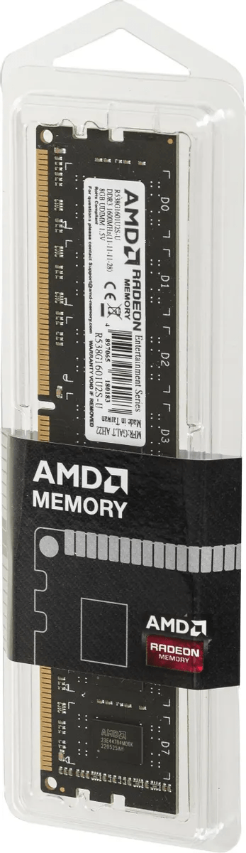 Оперативная память AMD Radeon R5 Entertainment (R538G1601U2S-U) [8 ГБ, DDR 3, 1600 МГц, 1.5 В]