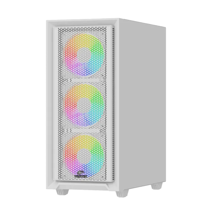 Корпус Wintek Apollo 802-W-M TG [Midi Tower, 3x 120 мм ARGB, белый]
