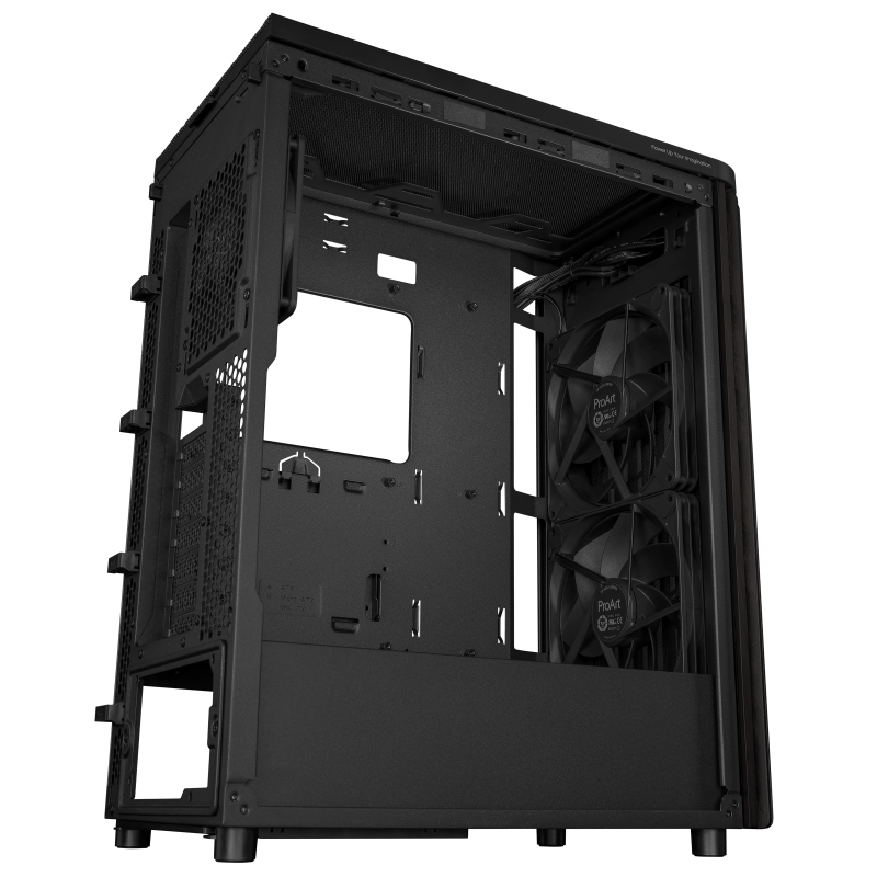 Корпус Asus PROART PA401 WOOD TG (90DC00M0-B39000) [Midi Tower, 1 x 120 мм, 2 x 160 мм, черный]