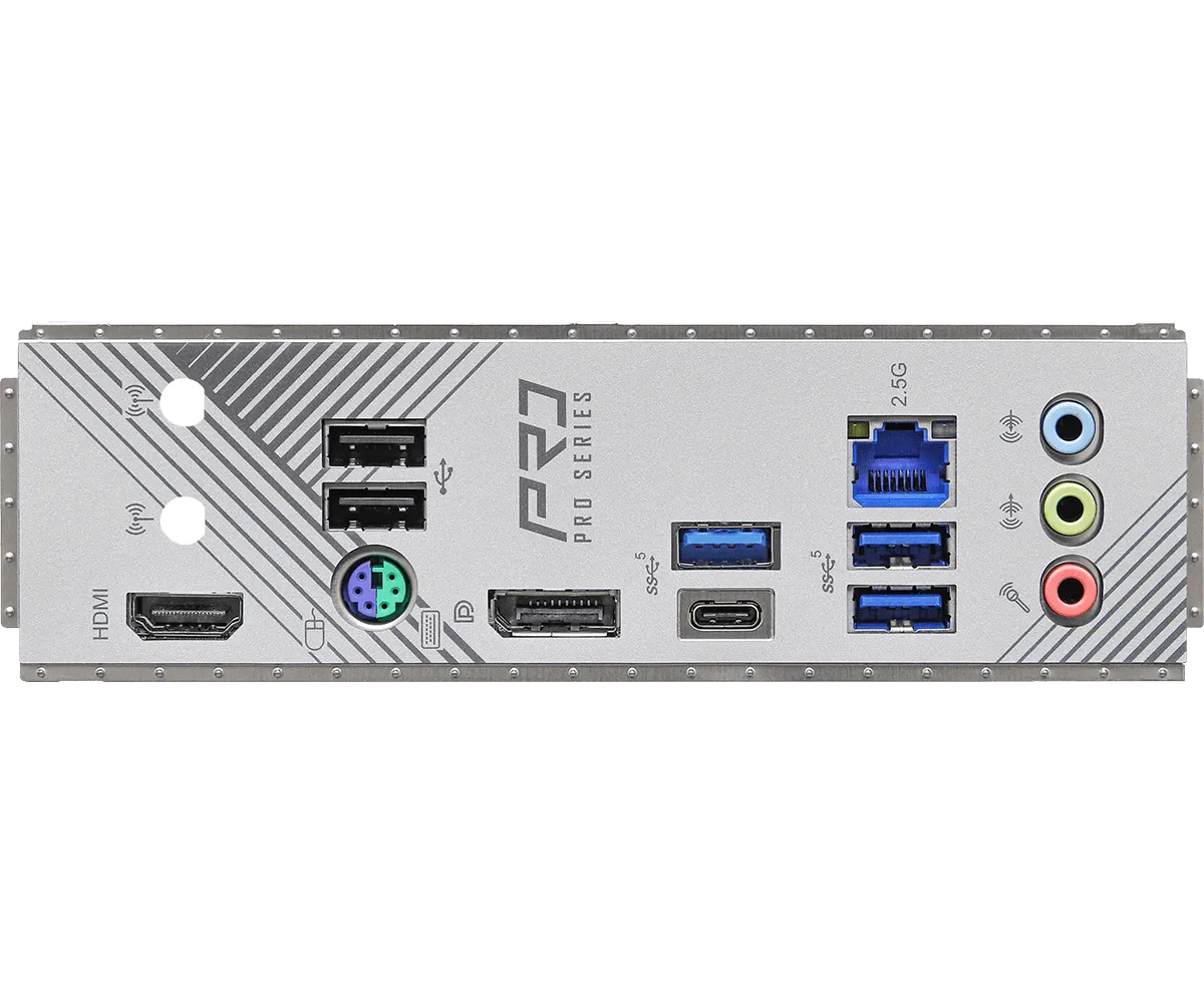 Материнская плата ASRock B760M PRO RS [LGA 1700, Intel B760, 4xDDR 5, 3xM.2, 2xPCI-E x16, Micro-ATX]