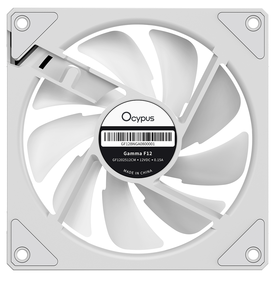 Вентилятор для корпуса Ocypus Gamma F12 WH ARGB REVERSE BLADE [120 x 120 мм, 1600 об/мин, 50 CFM, 31 дБ, PWM]