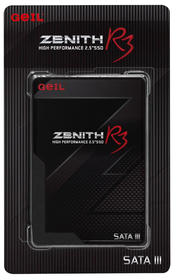 SSD накопитель Geil ZENITH R3 (GZ25R3-128G) [128 ГБ, 2.5"SATA III, чтение: 550 МБ/с, запись: 490 МБ/с, TLC]