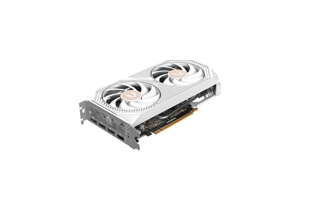Видеокарта Zotac RTX 5060 TWIN EDGE WHITE OC (ZT-B50600Q-10M) [8 ГБ, GDDR7, 128 бит, HDMI, DisplayPort (3 шт)]