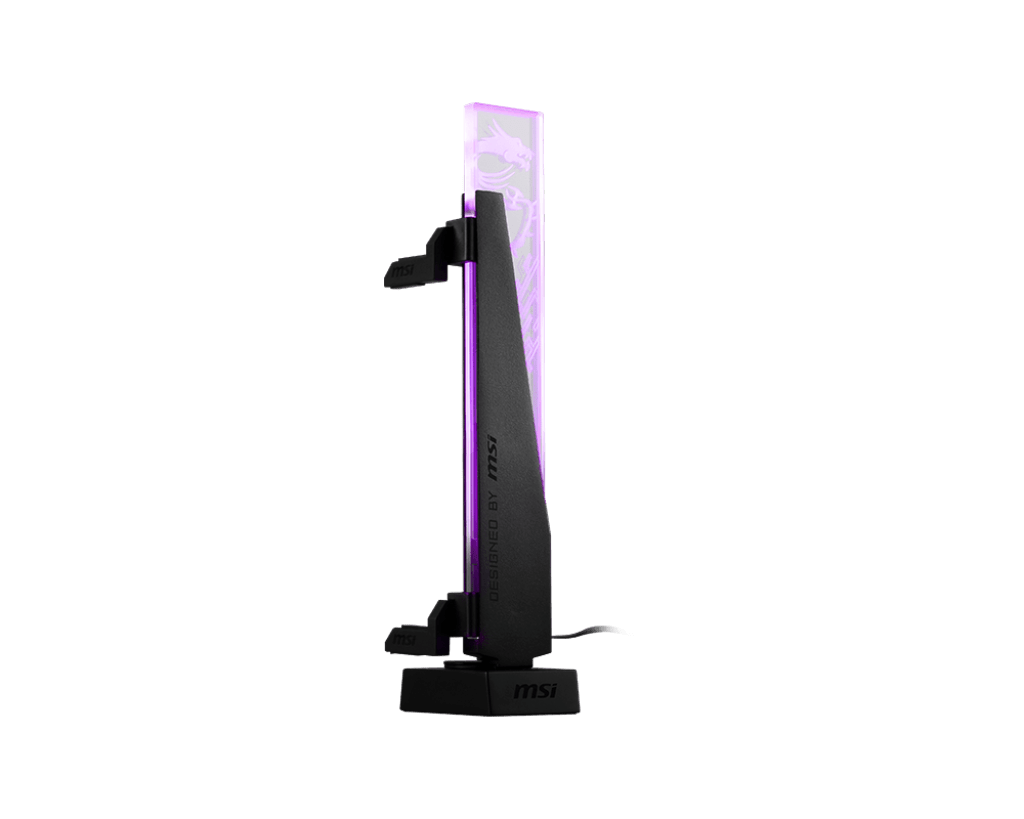 Вертикальный ARGB держатель Видеокарты MSI MPG ARGB GRAPHICS CARD STAND 3-pin ARGB Black