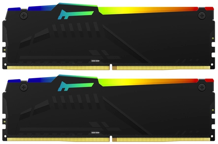 Комплект оперативной памяти Kingston FURY Beast Black RGB EXPO (KF556C36BBE2AK2-64) [64 ГБ, DDR 5, 5600 МГц, 1.25 В, подсветка, KIT]